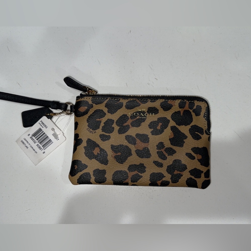 Leopard Coach Wristlet